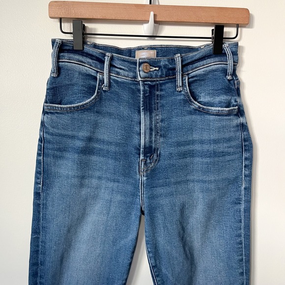 Mother Jeans Lil Hustler Ankle Fray Grasping At Straws Womens 28 - Picture 3 of 14